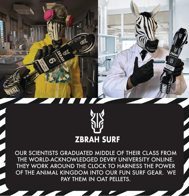 ZBrah Surf حبل ركوب الأمواج المتميز بتقنية المحاكاة الحيوية، قوة قصوى، خفيف الوزن، لجميع أنواع ألواح ركوب الأمواج. سمك 7 مم (1/4") 6 و 8 أقدام - Image 5